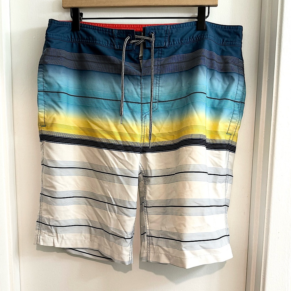 Goodfellow Striped Swim Board Shorts size 36